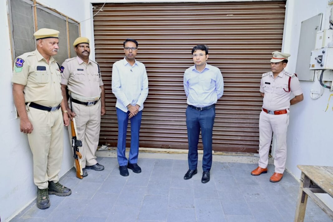 Collector visits EVM godown