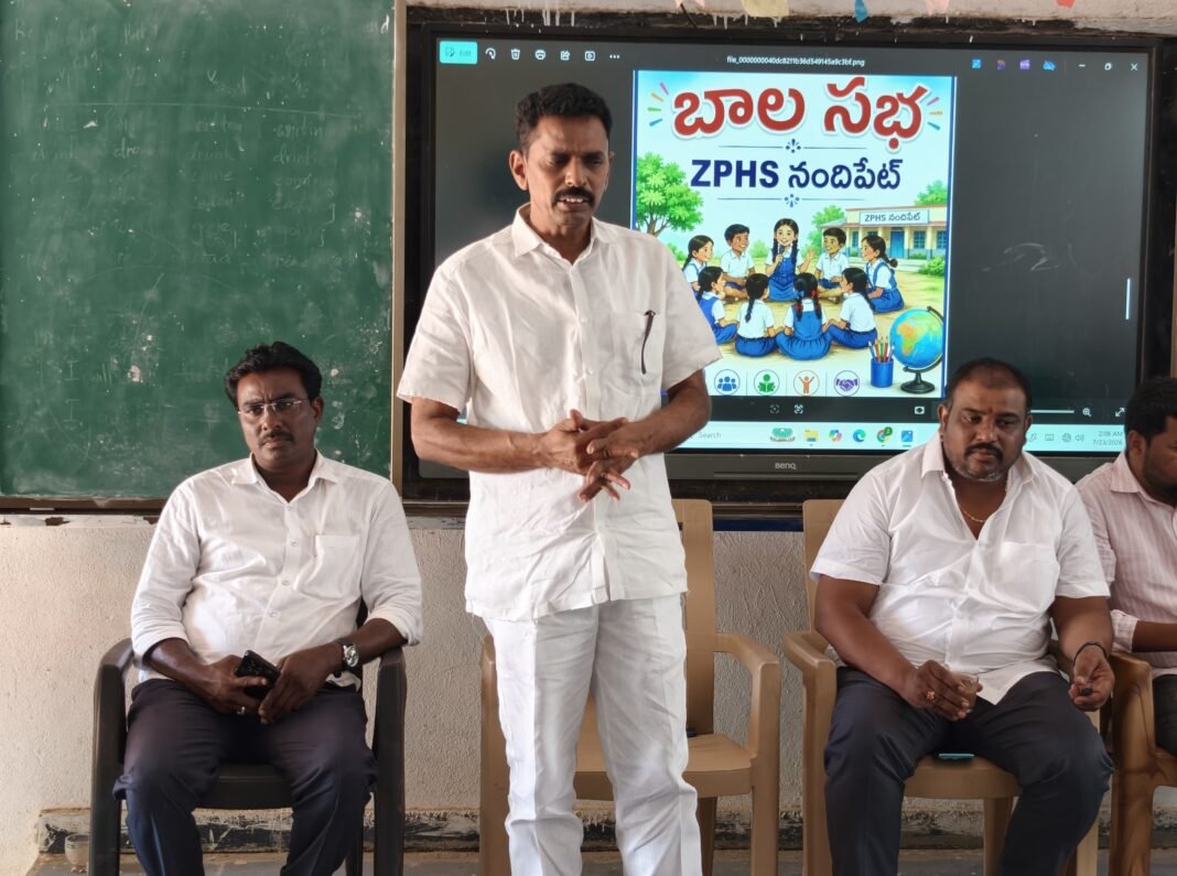 Children's Gram Sabha at Nandipet ZPHS