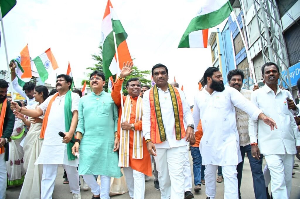 Hearts filled with patriotism during the Tiranga Rally.