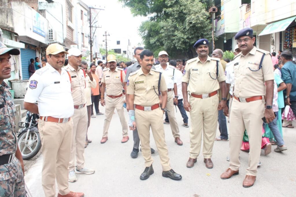 CP inspects security arrangements for the village festival.