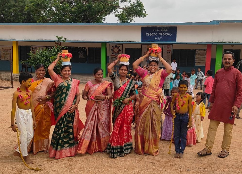 Bonalu celebrations held on a grand scale at Markal Primary School.