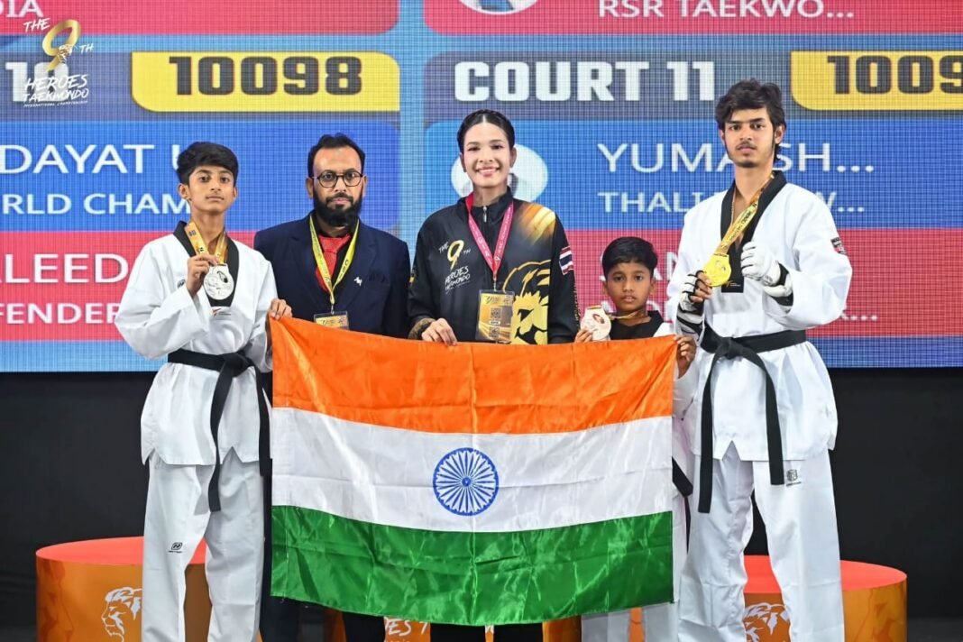 Nizamabad athletes shine at the International Taekwondo Championship.