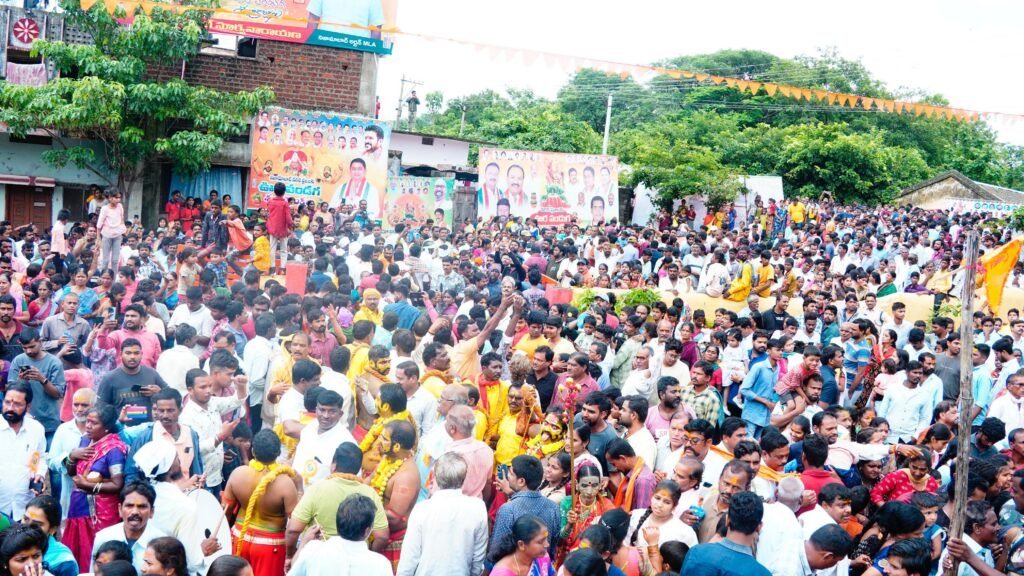Village festival celebrated with devotion and reverence in the city.