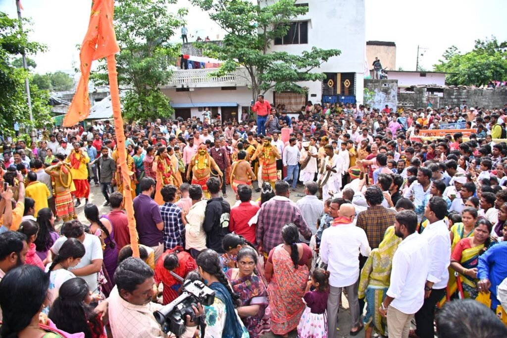Village festival celebrated with devotion and reverence in the city.