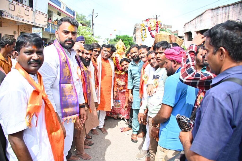 Village festival celebrated with devotion and reverence in the city.