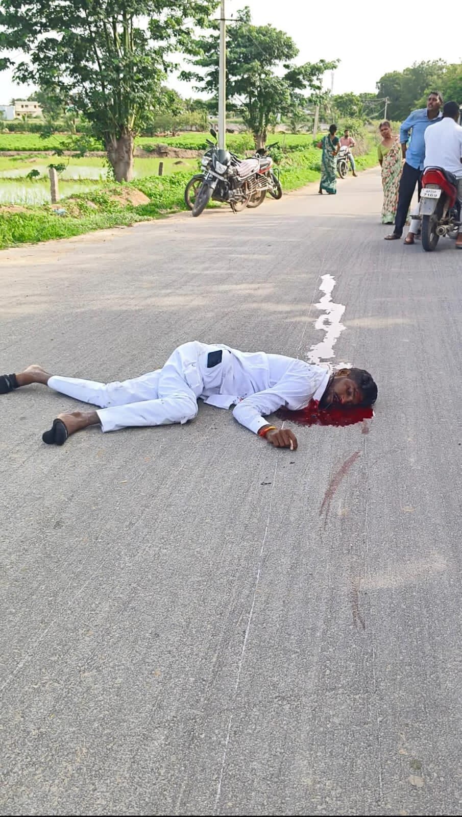 RTC bus collides with two-wheeler.