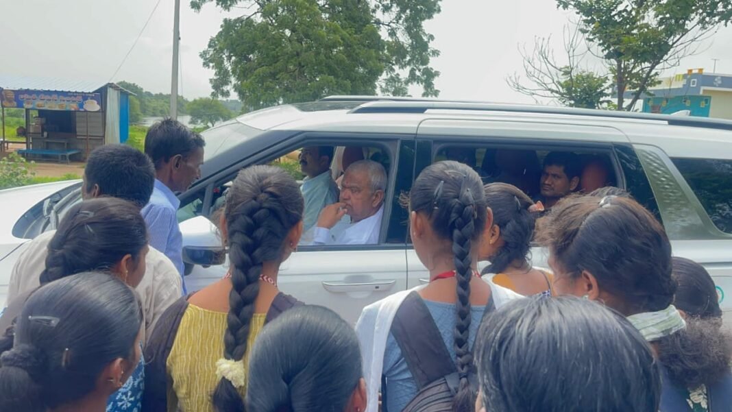 MLA Pocharam responded immediately to the students' appeal.
