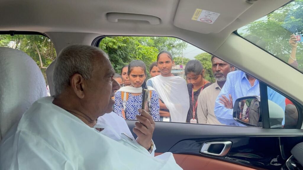 MLA Pocharam responded immediately to the students' appeal.