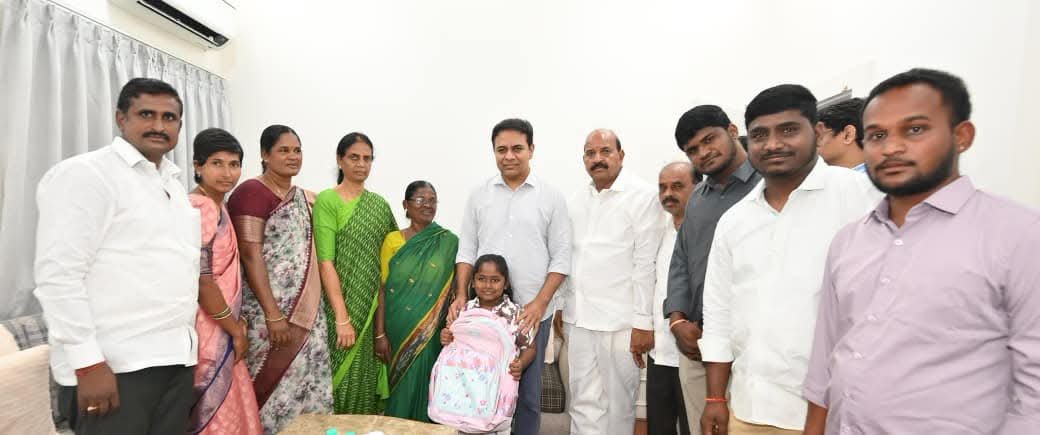 KTR stood by the family of martyr Yadi Reddy.