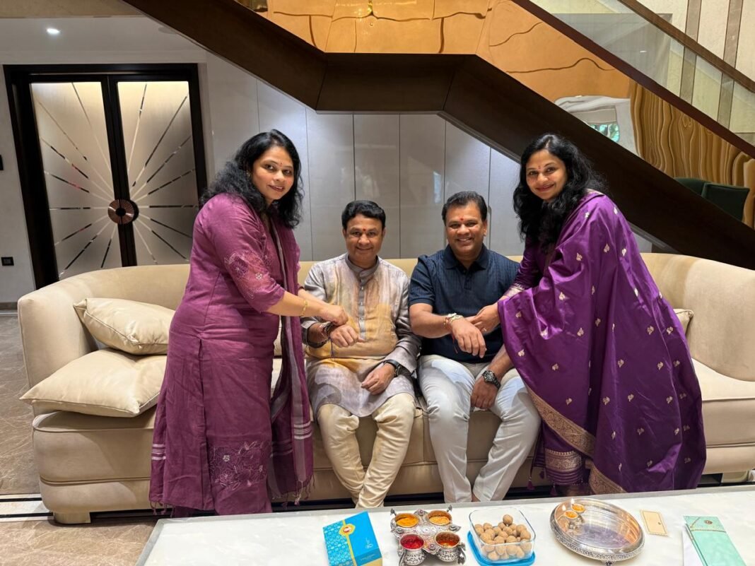 Sisters tied Rakhi to former MLA Ganesh Bigala
