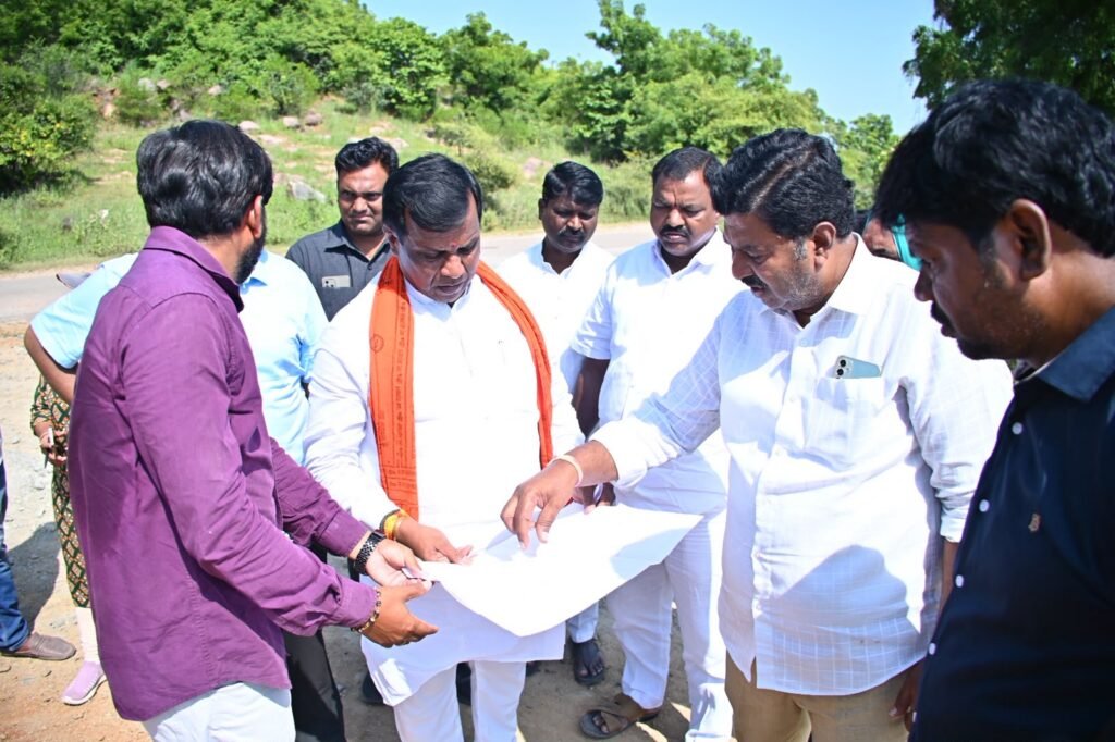 MLA site inspection for Young India Integrated School