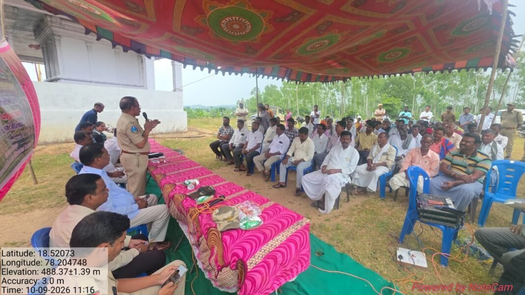 Safety meeting at Sowmya Naik Thanda