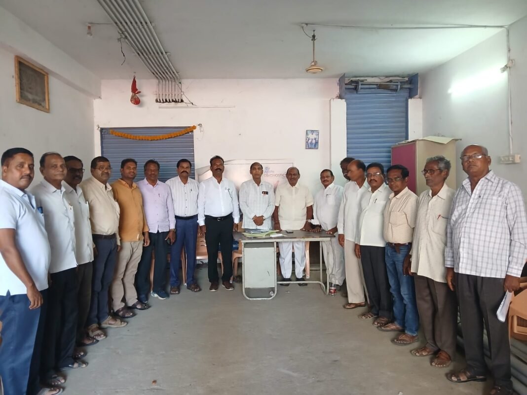 Baba Srinivas as President of the Madiga Employees' Welfare Association