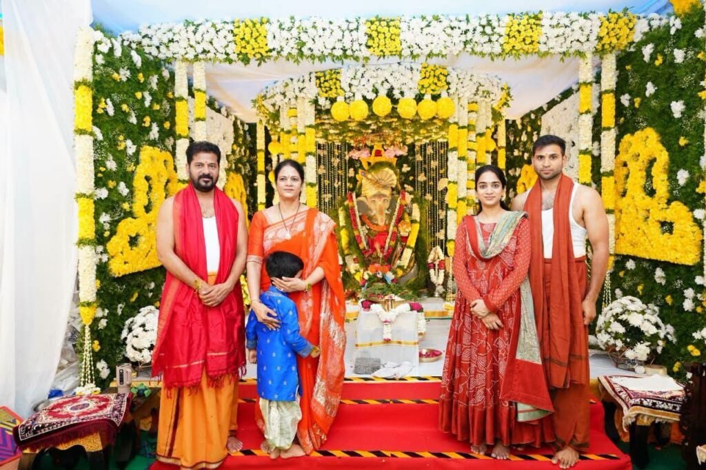 Chief Minister Revanth Reddy offers prayers to Lord Ganesha