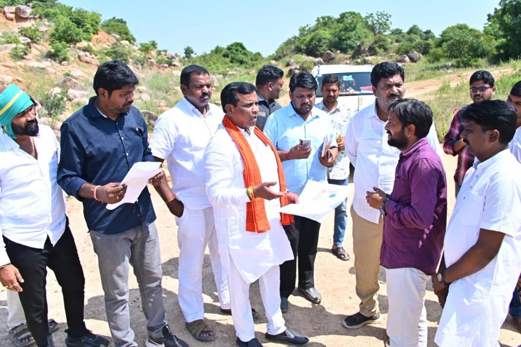 MLA site inspection for Young India Integrated School