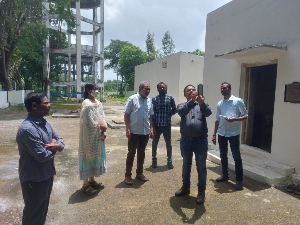 Water quality checks in the Nizamabad railway station railway colonies.