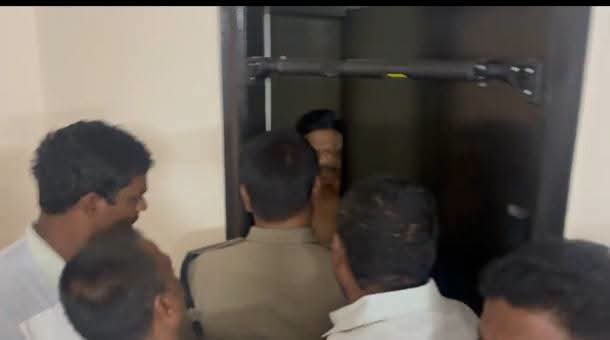 Police arrested MLCs Tata Madhu and Naveen Reddy.