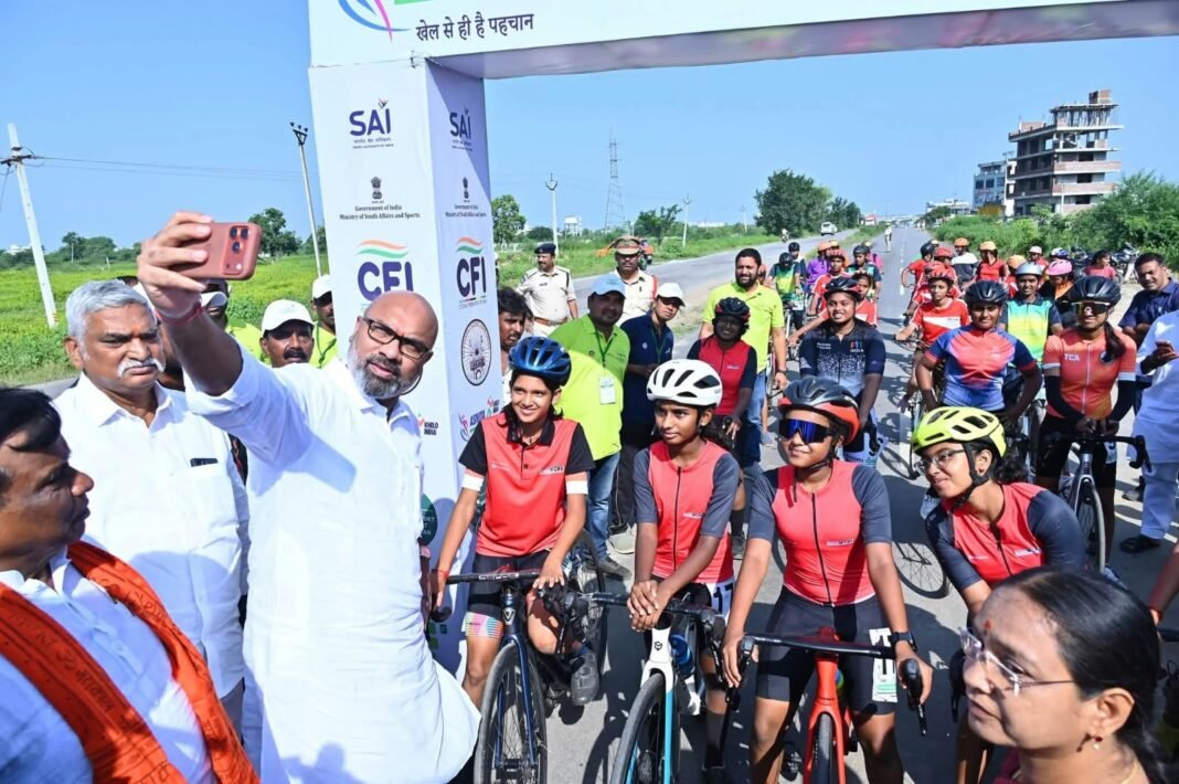 State-level Asmita road cycling competitions in Indur