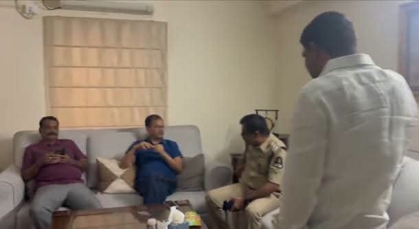 Police arrested MLCs Tata Madhu and Naveen Reddy.