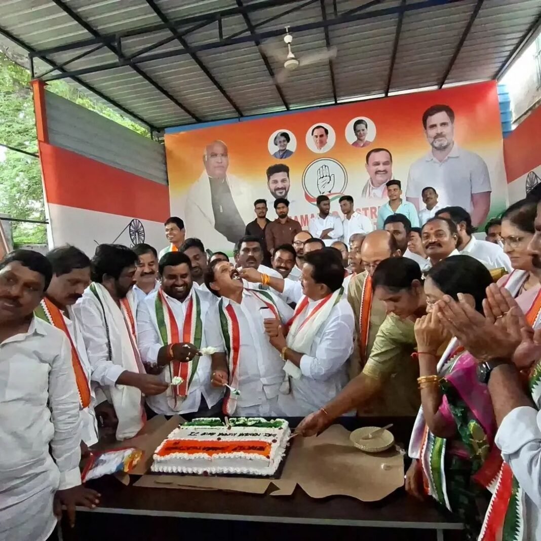 Celebrations marking the completion of two years for Mahesh Goud as PCC Chief.