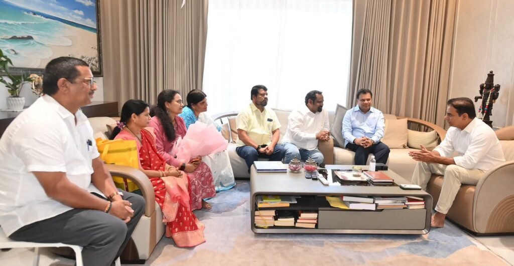 Invitation extended to BRS Working President KTR for Bathukamma celebrations in Dubai.