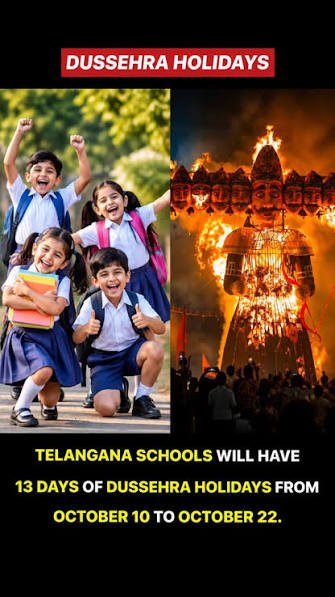 13-day Dasara holidays for schools.