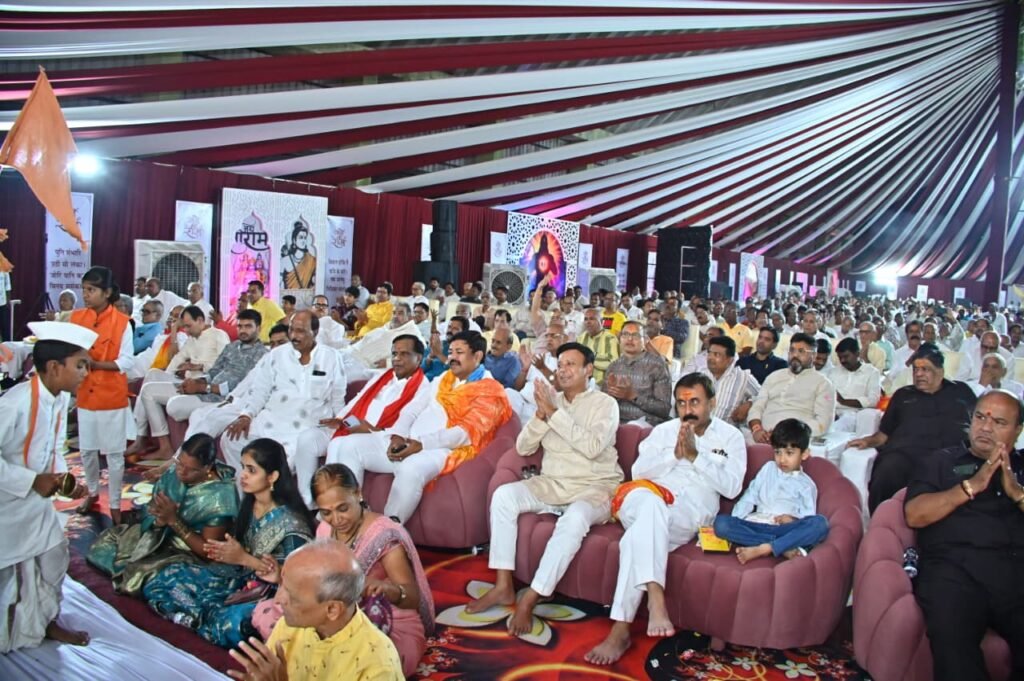 The grandeur of the 'Hanuman Katha' in Induru is truly remarkable.