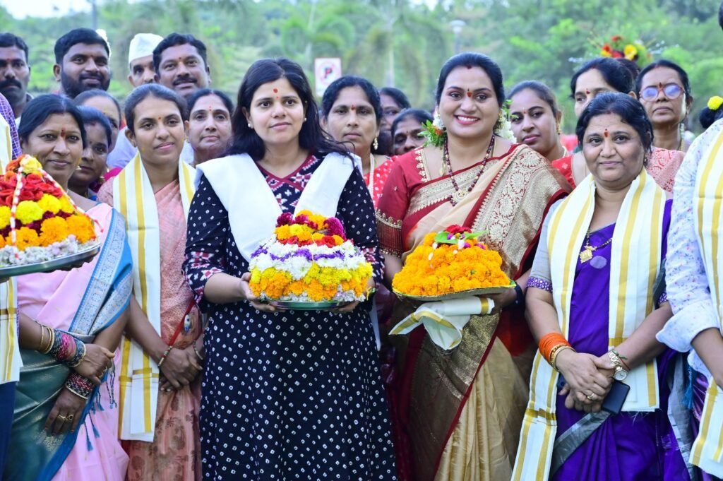 Grand Bathukamma celebrations at the Collectorate