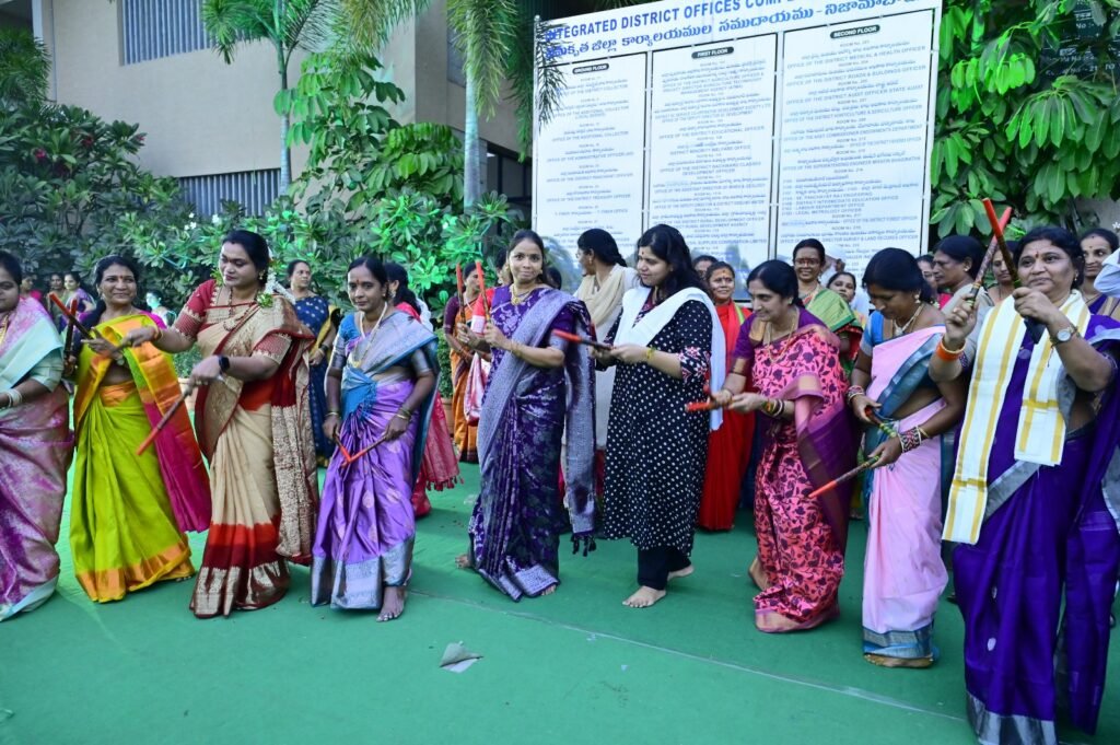 Grand Bathukamma celebrations at the Collectorate