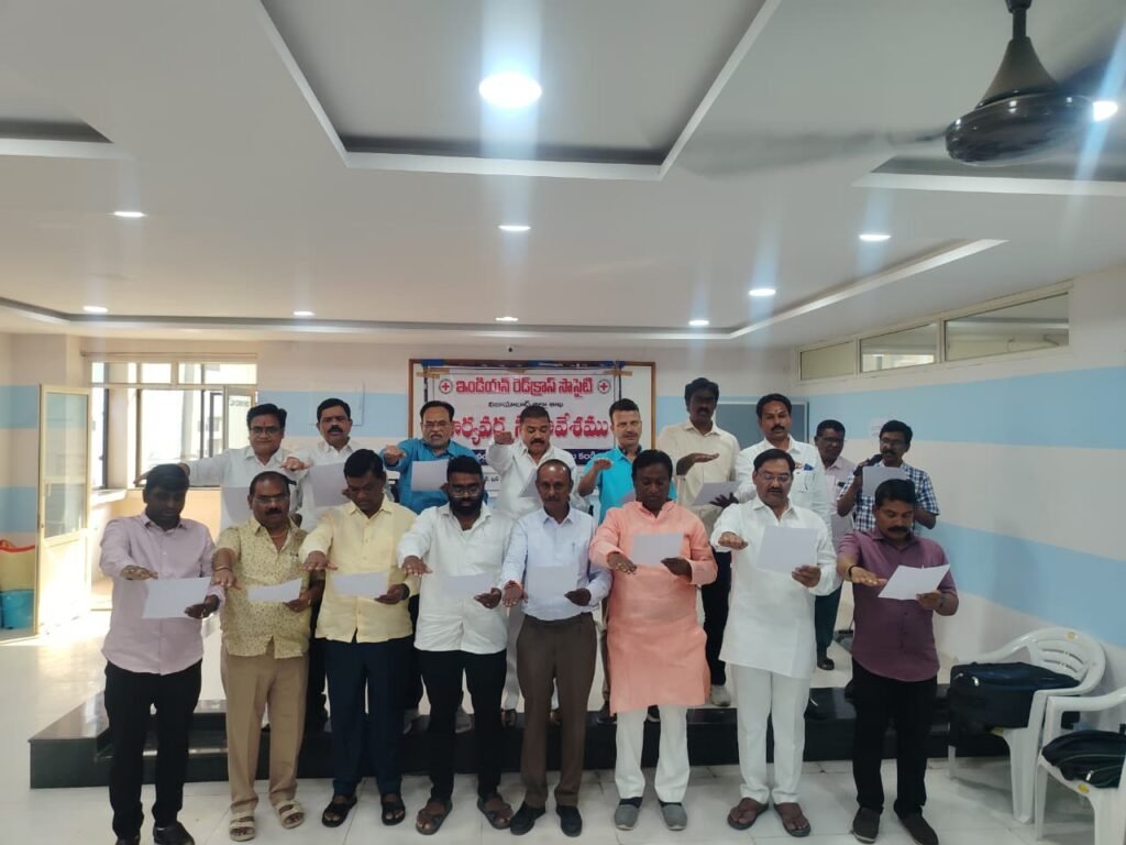 Pothana Kar Lakshmi Narayana as Chairman of Nizamabad Red Cross Society