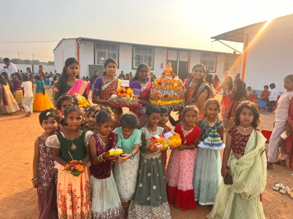 Grand Pre-Bathukamma Celebrations at Ripples School