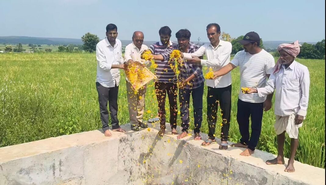 Irrigation water for farmers through the Chandur Lift Irrigation Scheme.