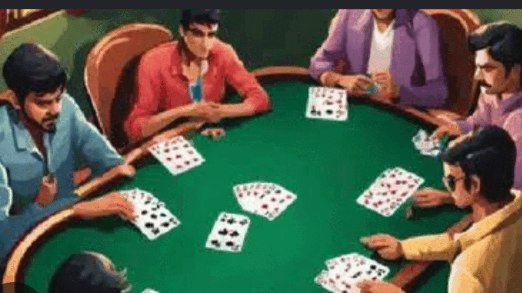 Police raid a gambling den in the Tadkol forest area